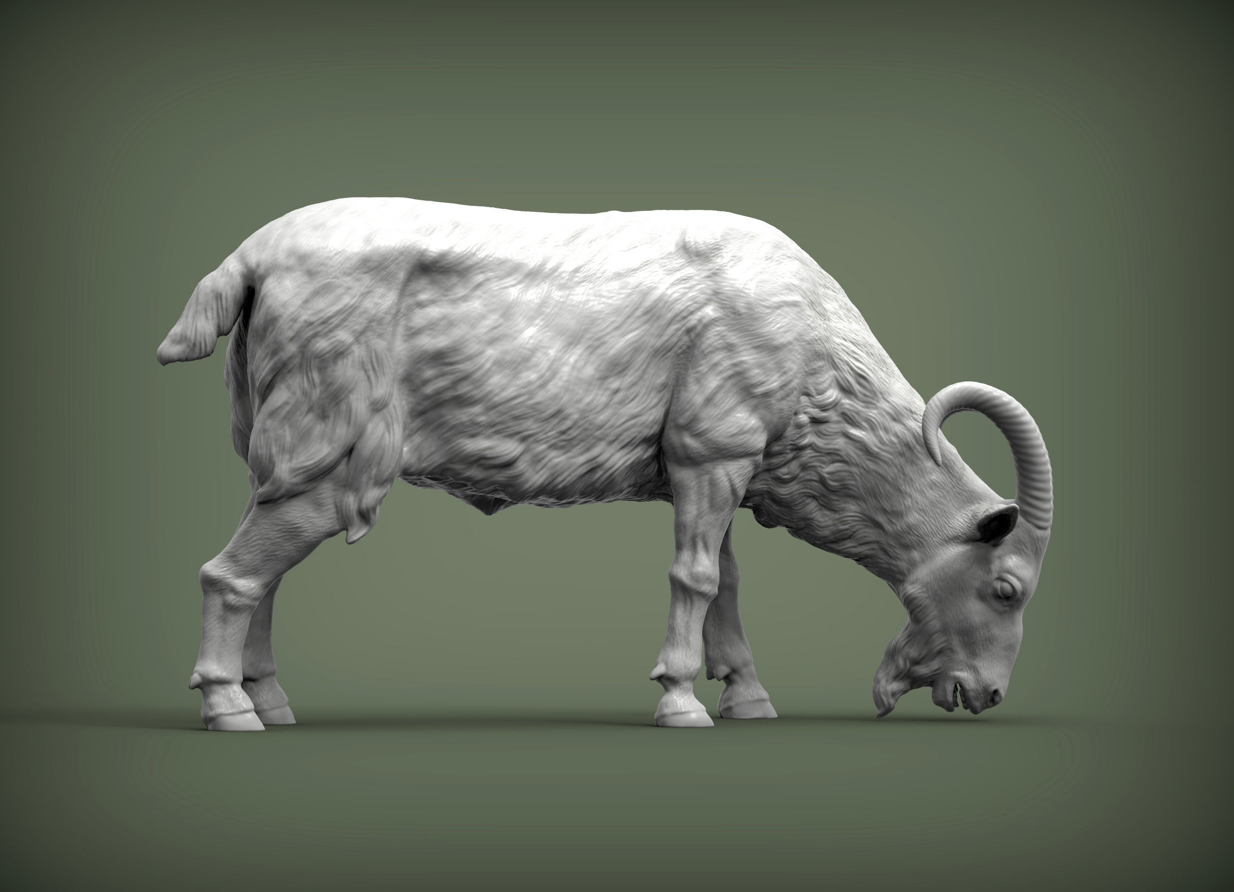 Goat eats  3D print model_4