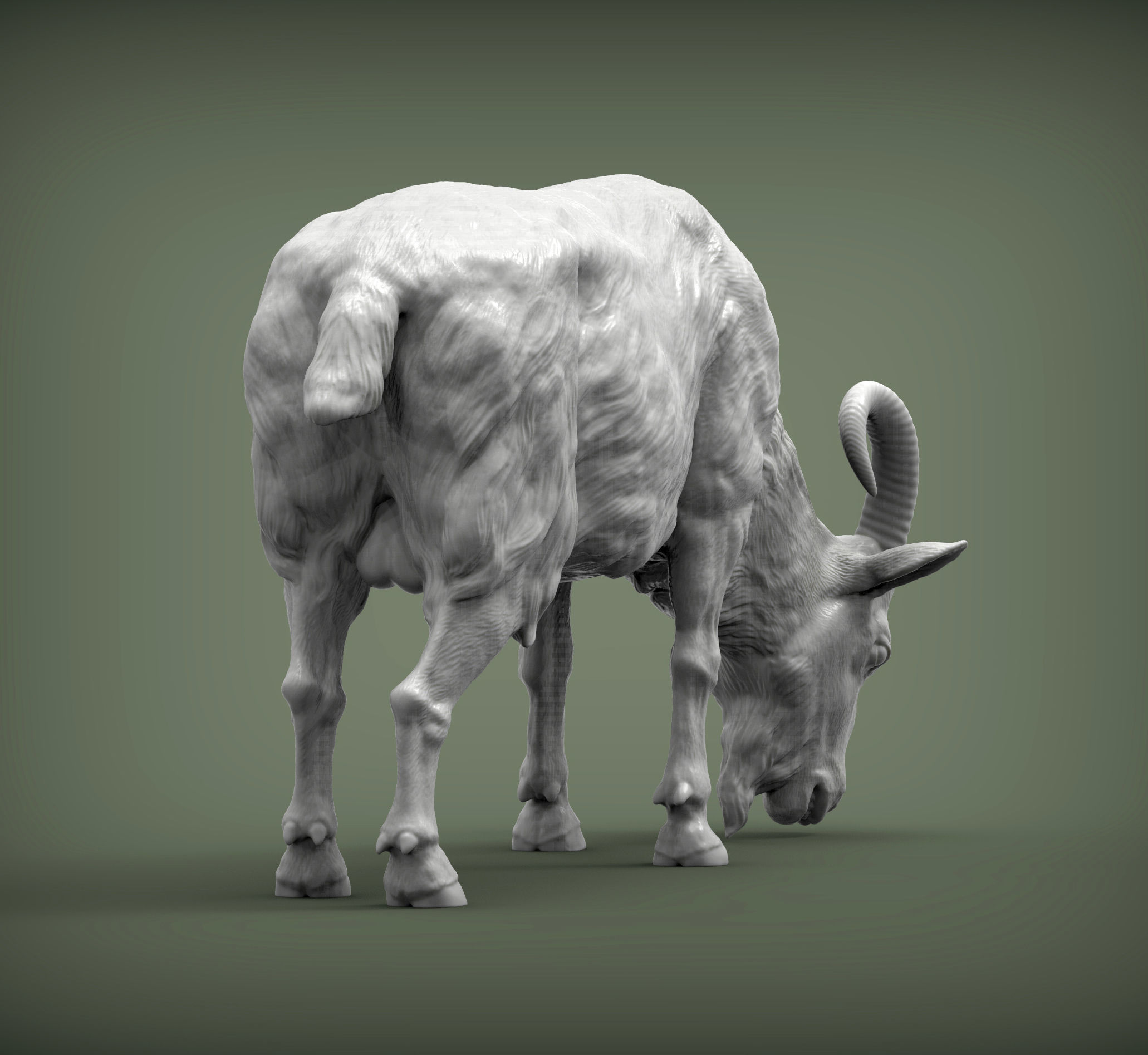 Goat eats  3D print model_5