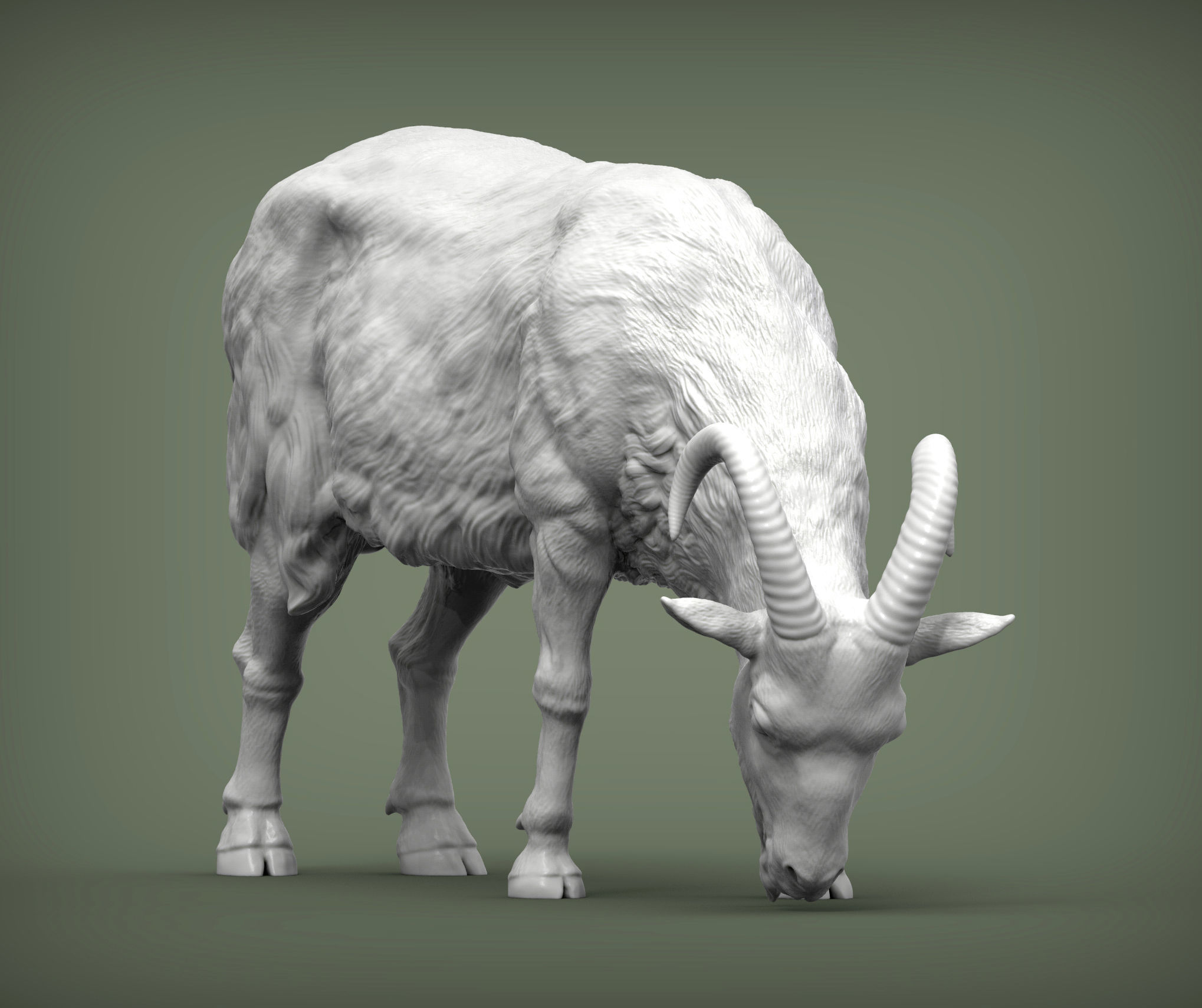 Goat eats  3D print model_2