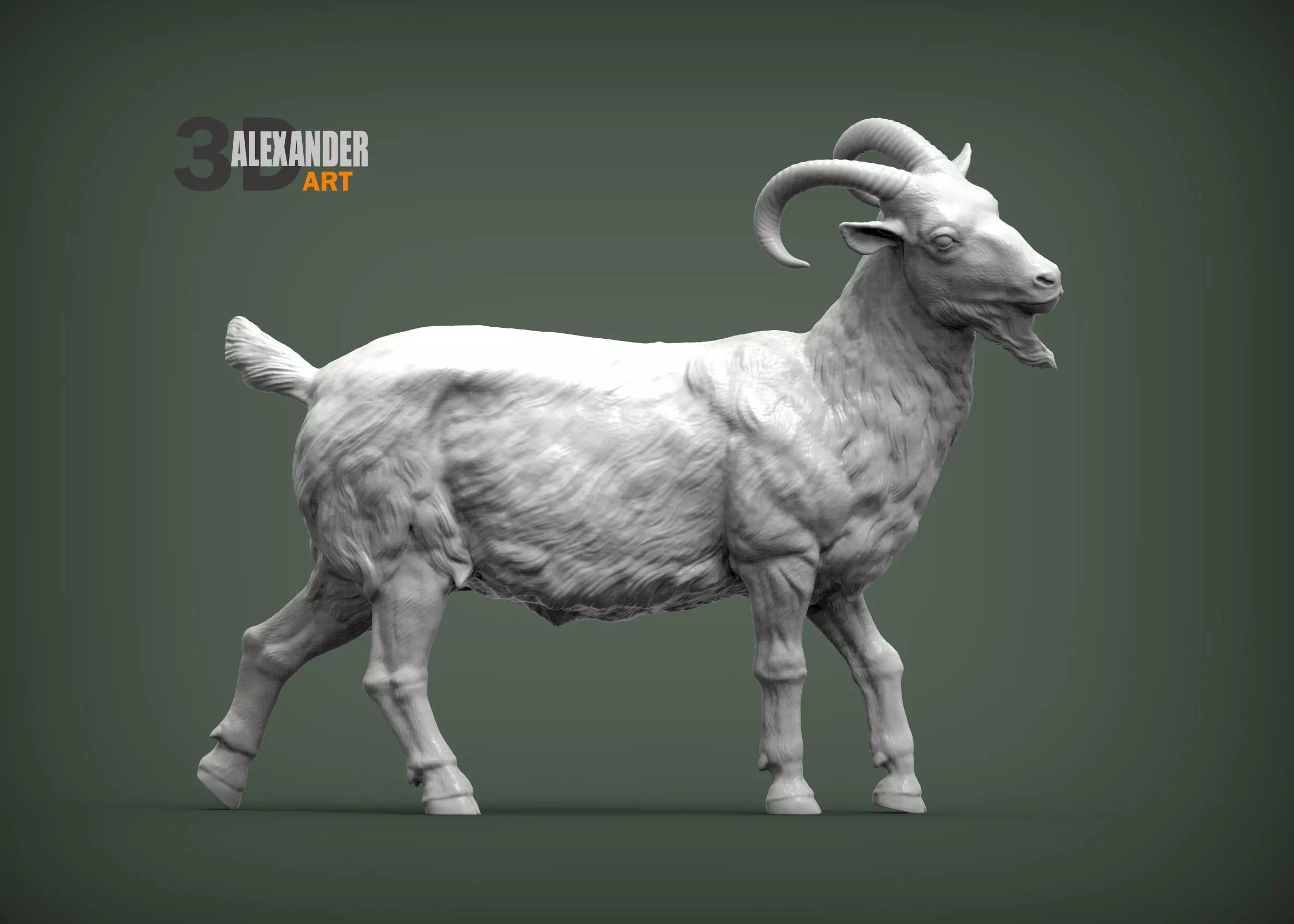 Goat 3D print model 3D print model_0