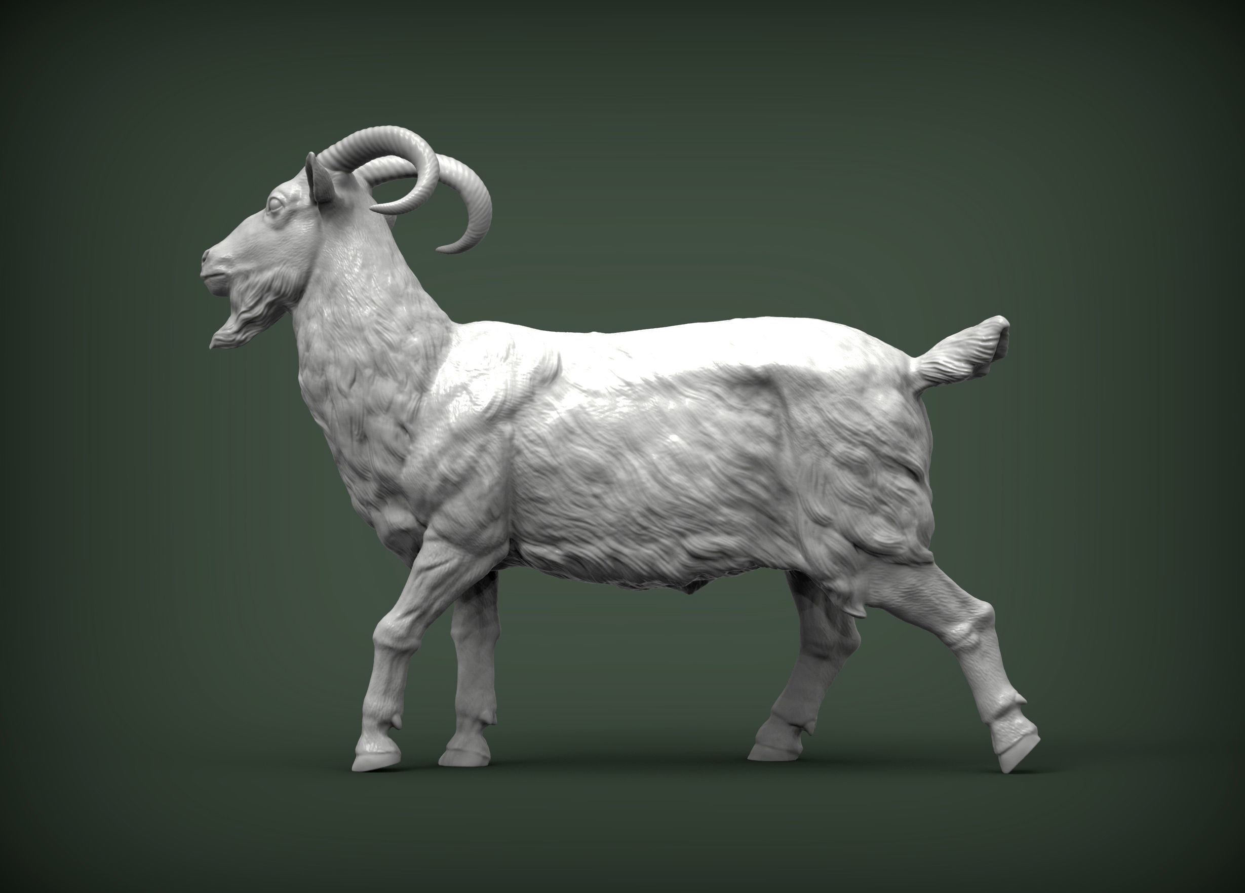 Goat 3D print model 3D print model_3