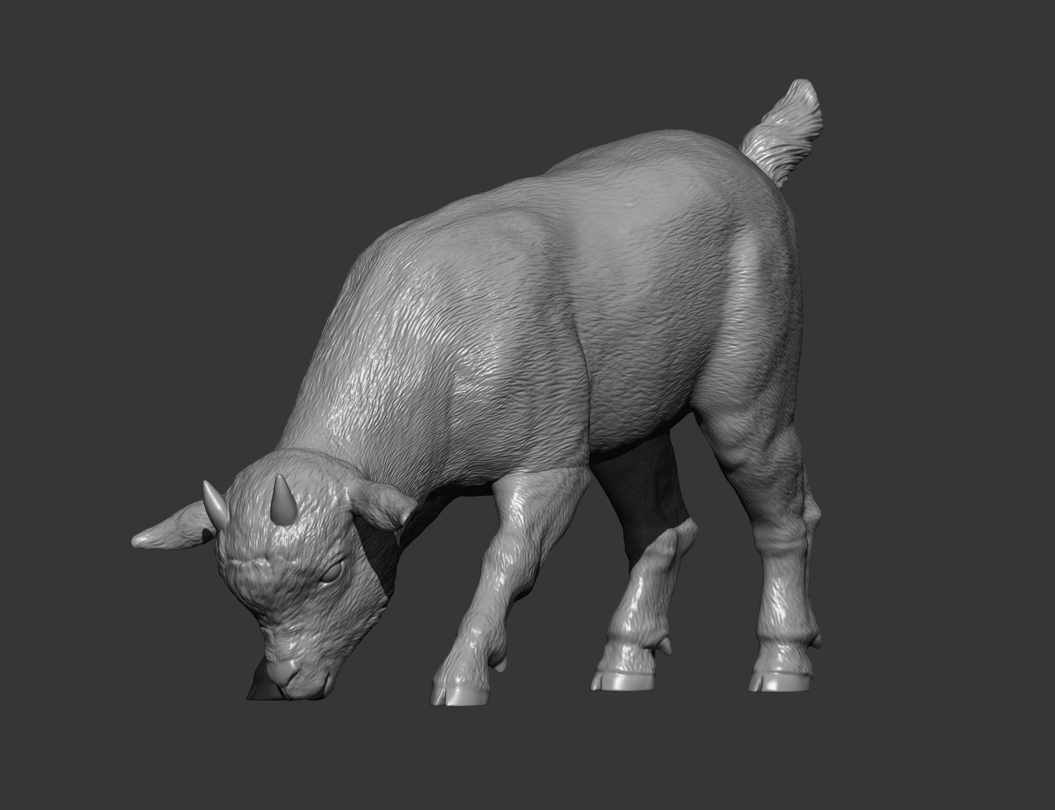   Goatling  eats 3D print model_7
