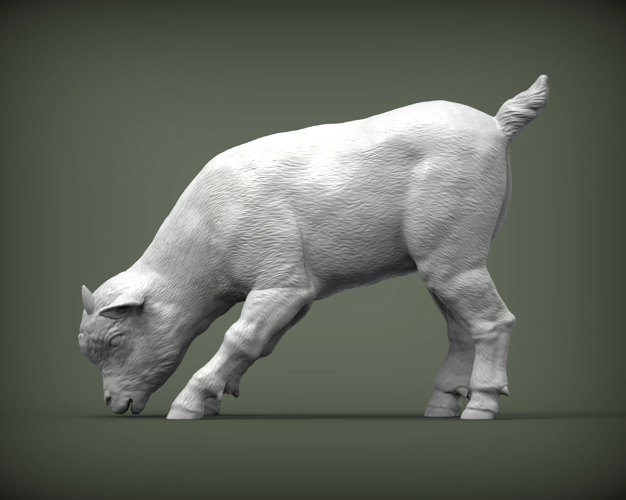   Goatling  eats 3D print model_1