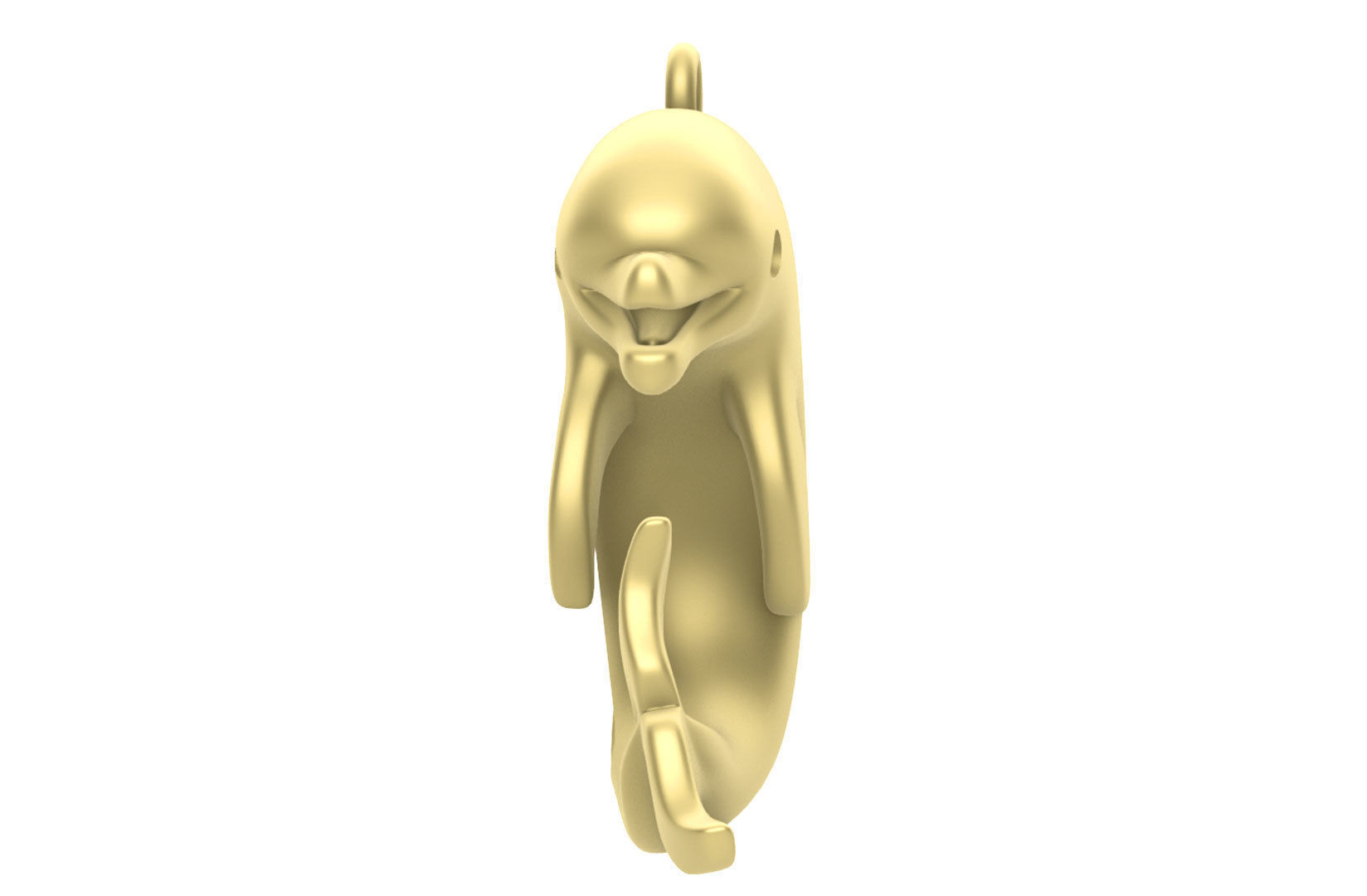 Sealives - Single Dolphin Pendant - Style-1 -  - Charm 3D print model_6