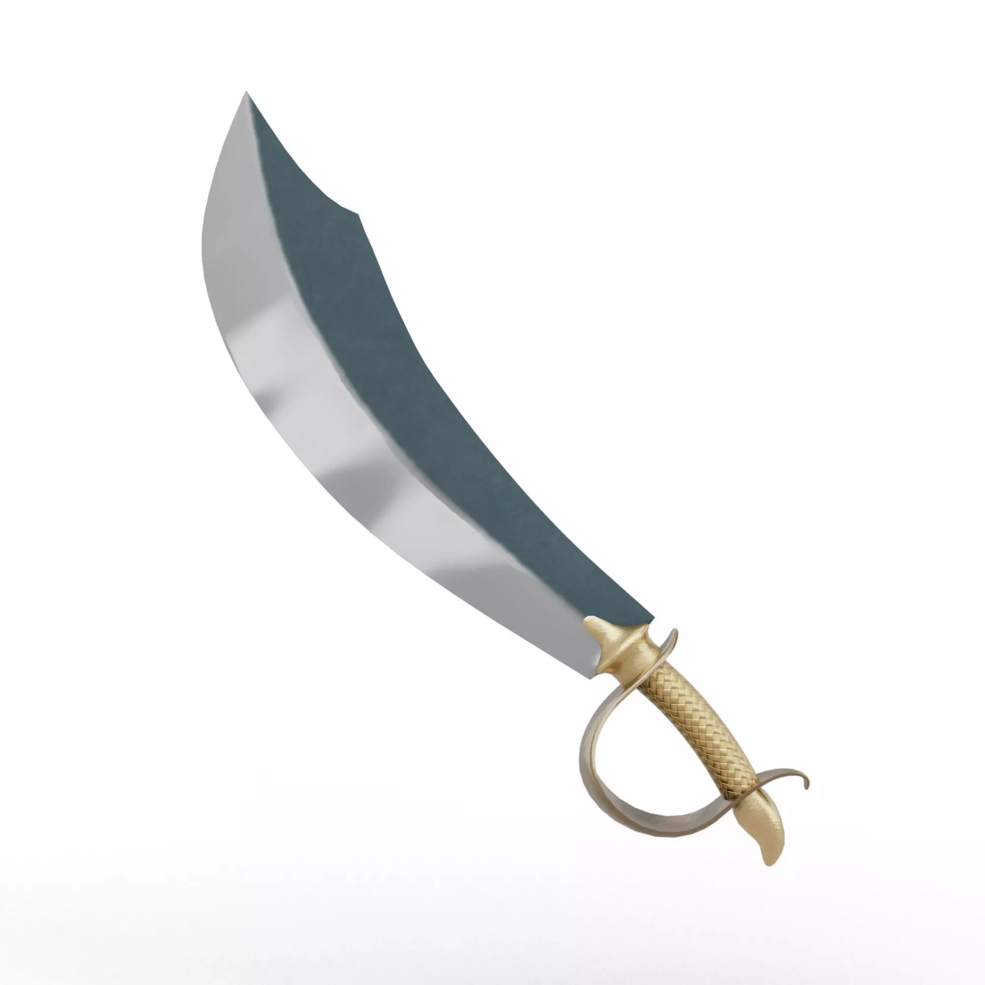 Sabre Pirate Sword Low-poly 3D model_0