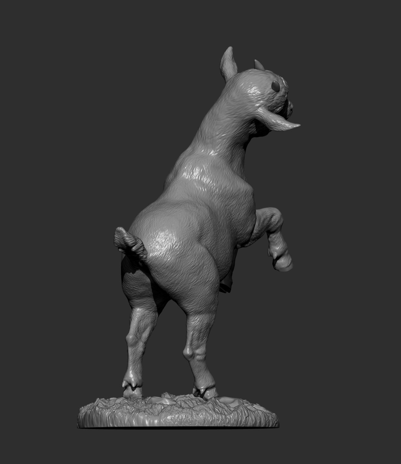 A goatling on its hind legs 3D print model_11