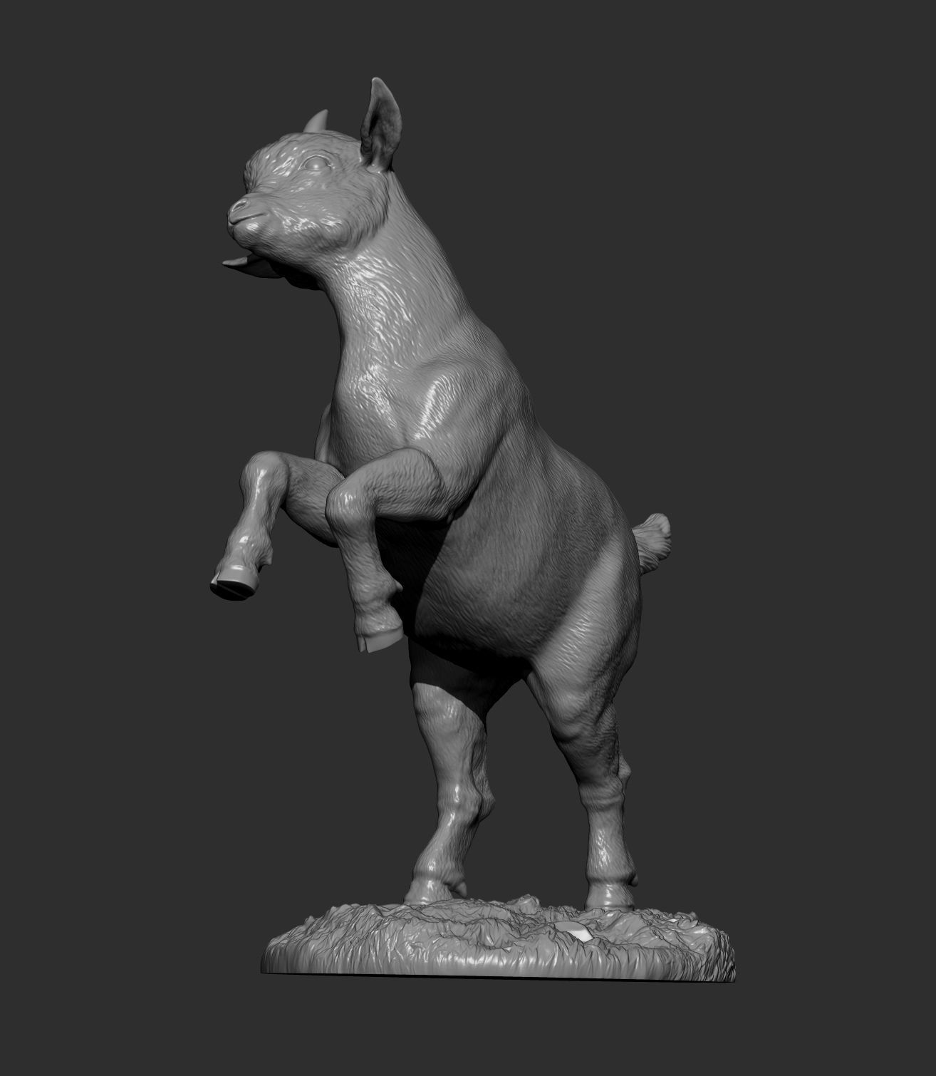 A goatling on its hind legs 3D print model_10