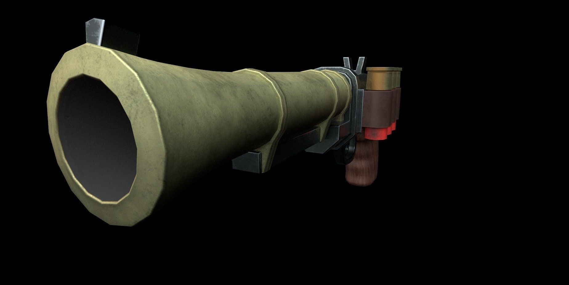 GAME READY - GUN Low-poly 3D model_2