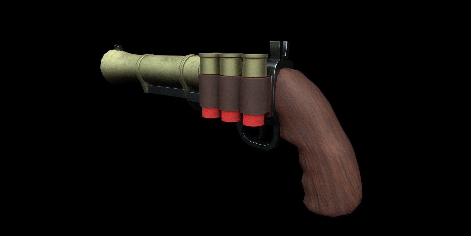 GAME READY - GUN Low-poly 3D model_3