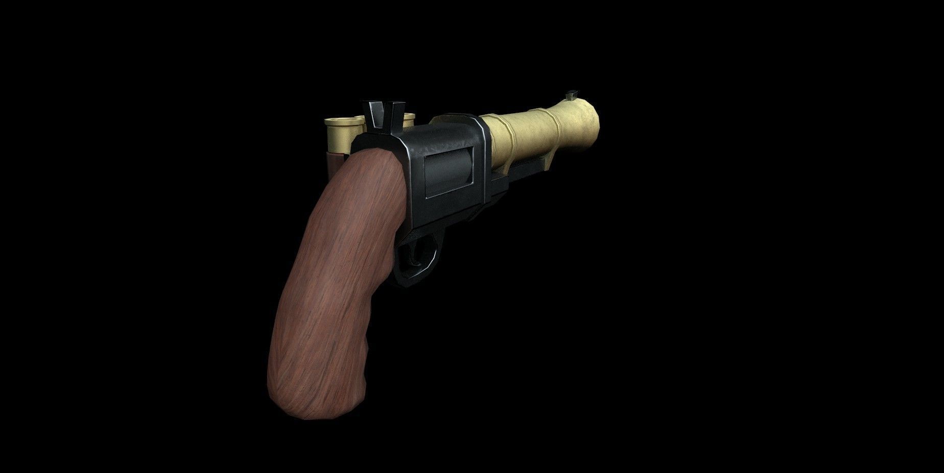 GAME READY - GUN Low-poly 3D model_4