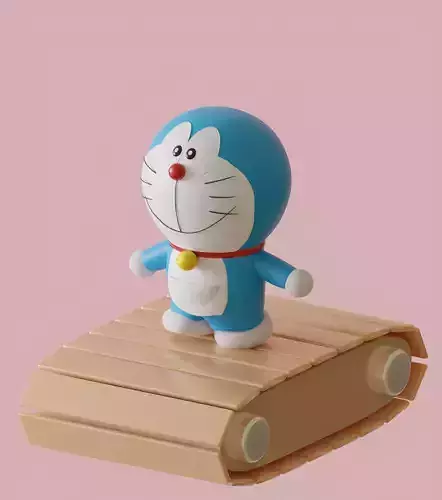 Doraemon Cartoon 3D Model - RIGGED Low-poly 3D model Doraemon Cartoon 3D Model - RIGGED Low-poly 3D model