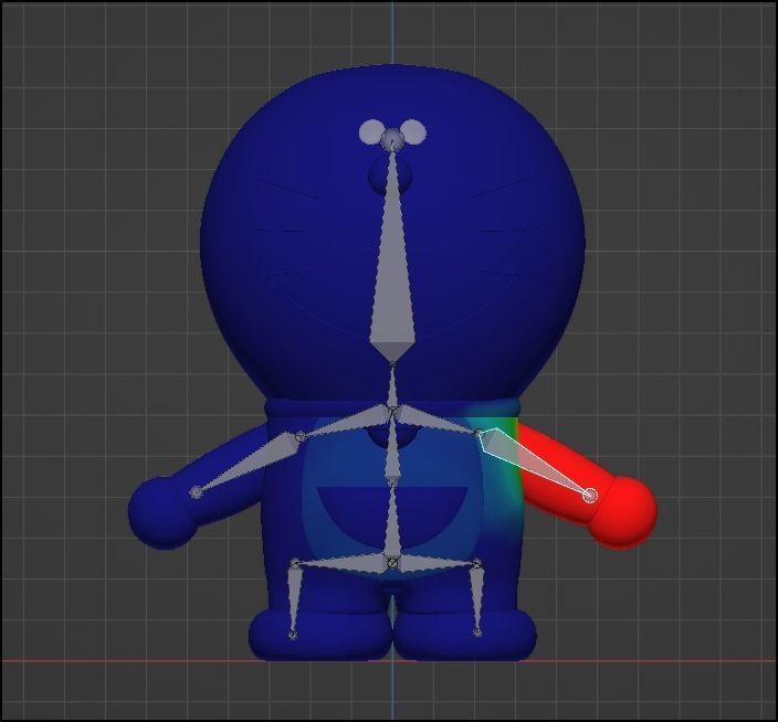 Doraemon Cartoon 3D Model - RIGGED Low-poly 3D model_17