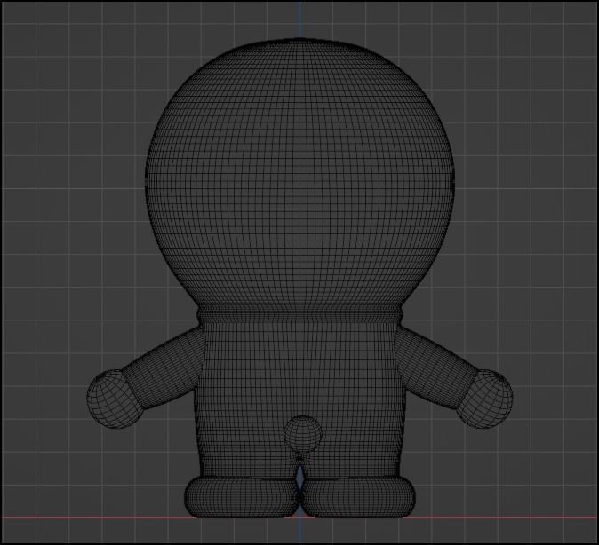 Doraemon Cartoon 3D Model - RIGGED Low-poly 3D model_11