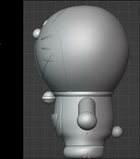 Doraemon Cartoon 3D Model - RIGGED Low-poly 3D model_7