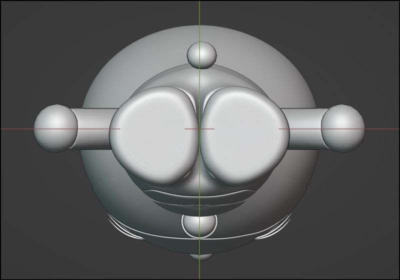 Doraemon Cartoon 3D Model - RIGGED Low-poly 3D model_10