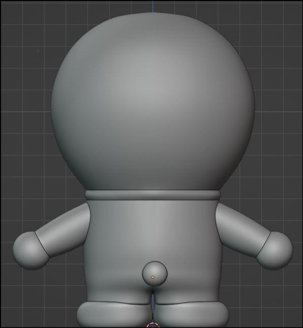Doraemon Cartoon 3D Model - RIGGED Low-poly 3D model_6