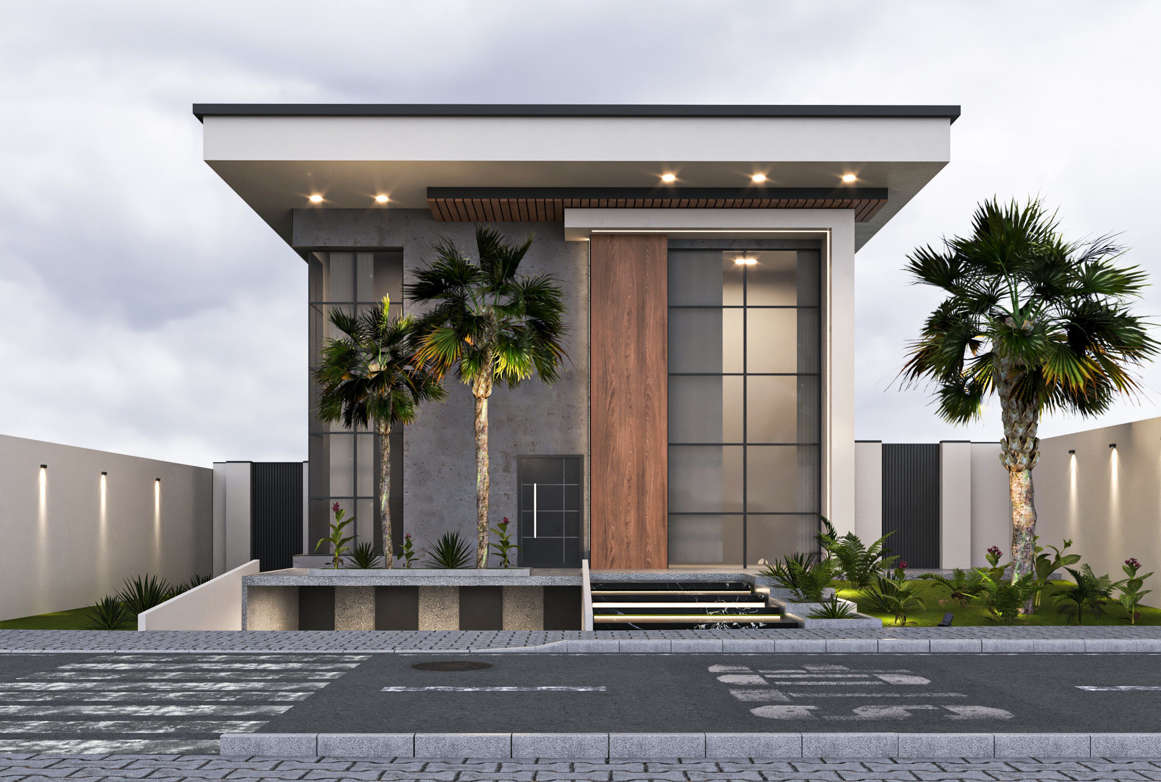 Villa house design - duplex    4 MODELS 3D Model Collection_32
