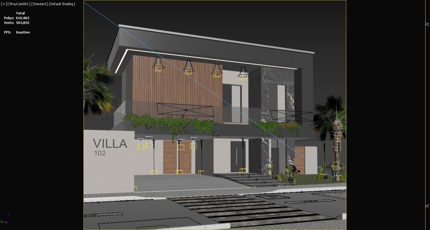 Villa house design - duplex    4 MODELS 3D Model Collection_15