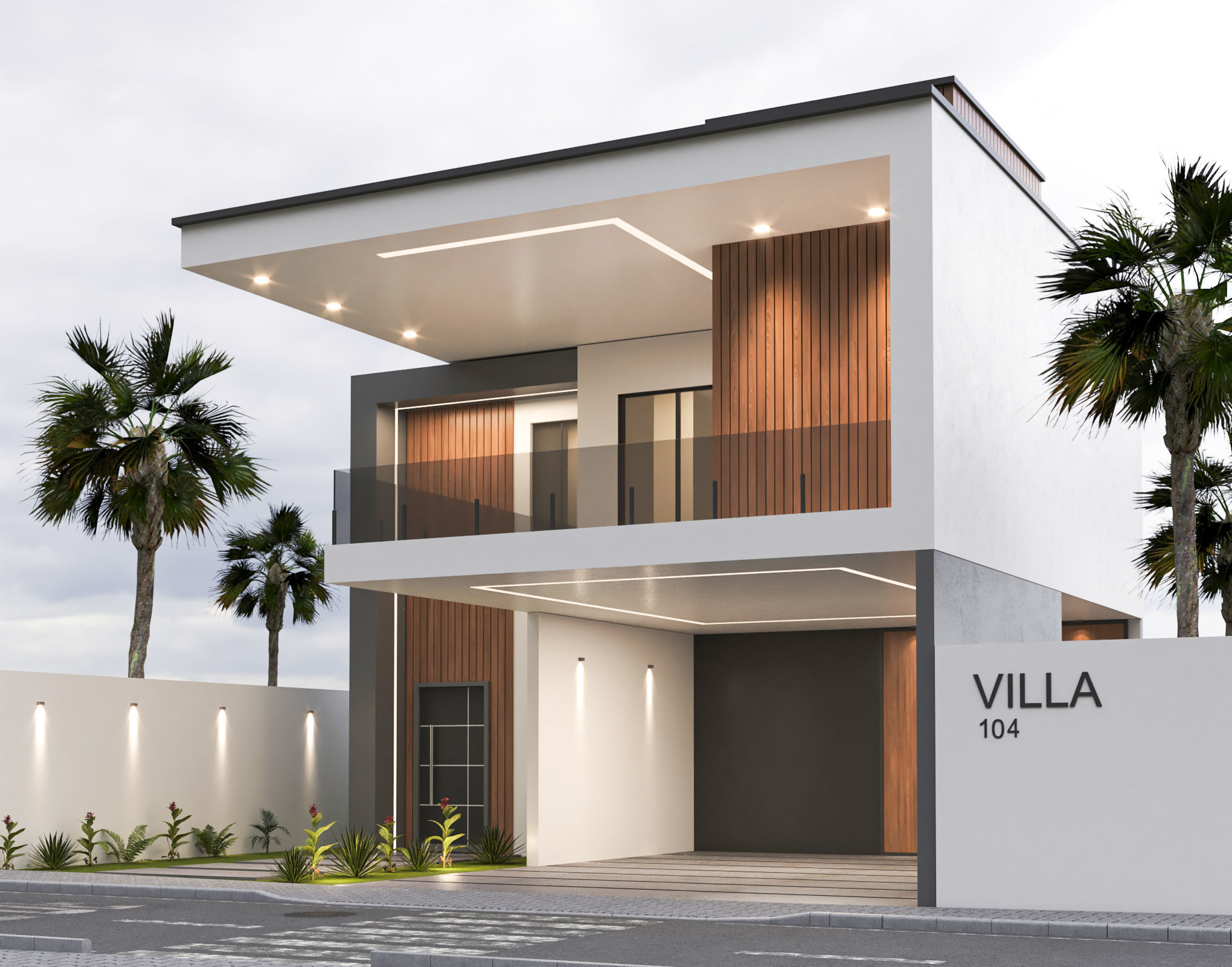 Villa house design - duplex    4 MODELS 3D Model Collection_47