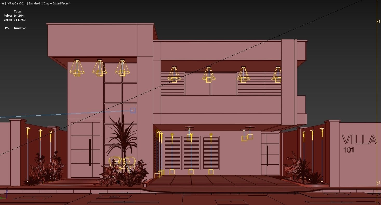 Villa house design - duplex    4 MODELS 3D Model Collection_13