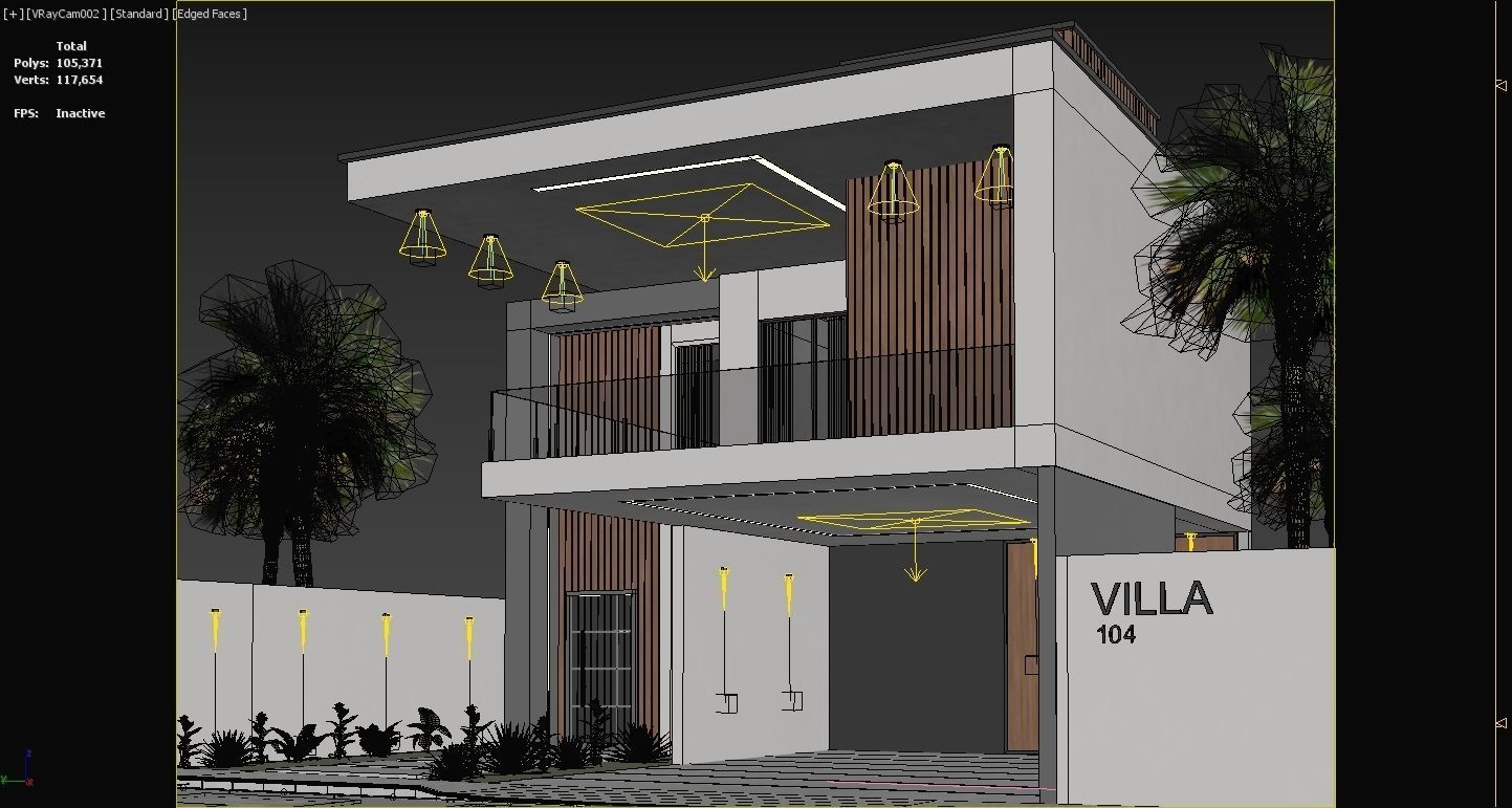 Villa house design - duplex    4 MODELS 3D Model Collection_39