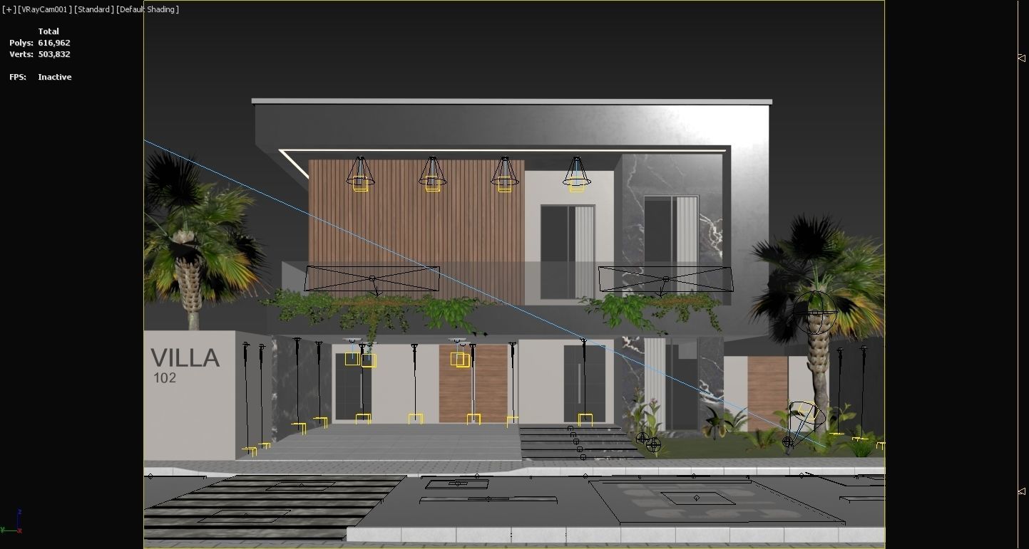 Villa house design - duplex    4 MODELS 3D Model Collection_18