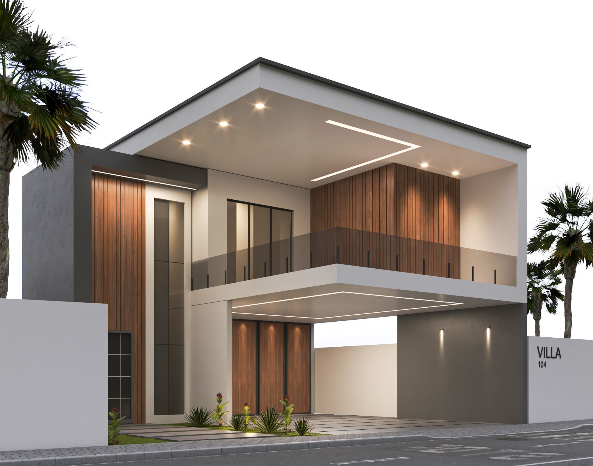 Villa house design - duplex    4 MODELS 3D Model Collection_44