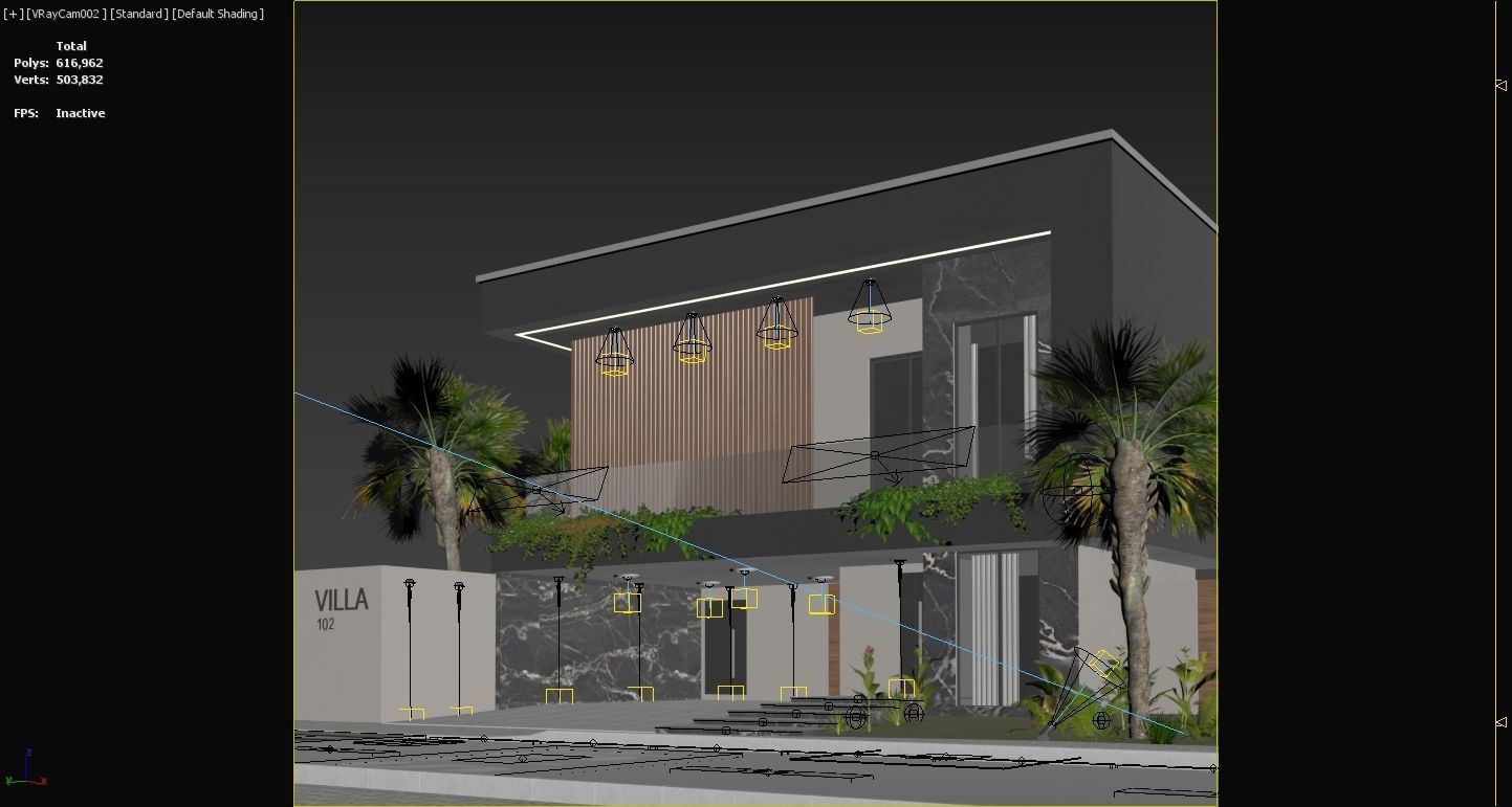 Villa house design - duplex    4 MODELS 3D Model Collection_17