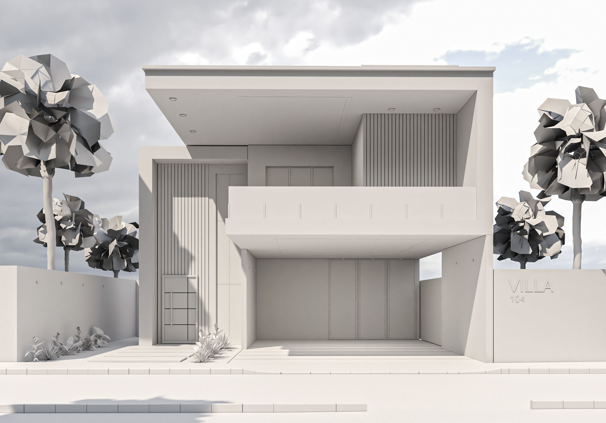 Villa house design - duplex    4 MODELS 3D Model Collection_42