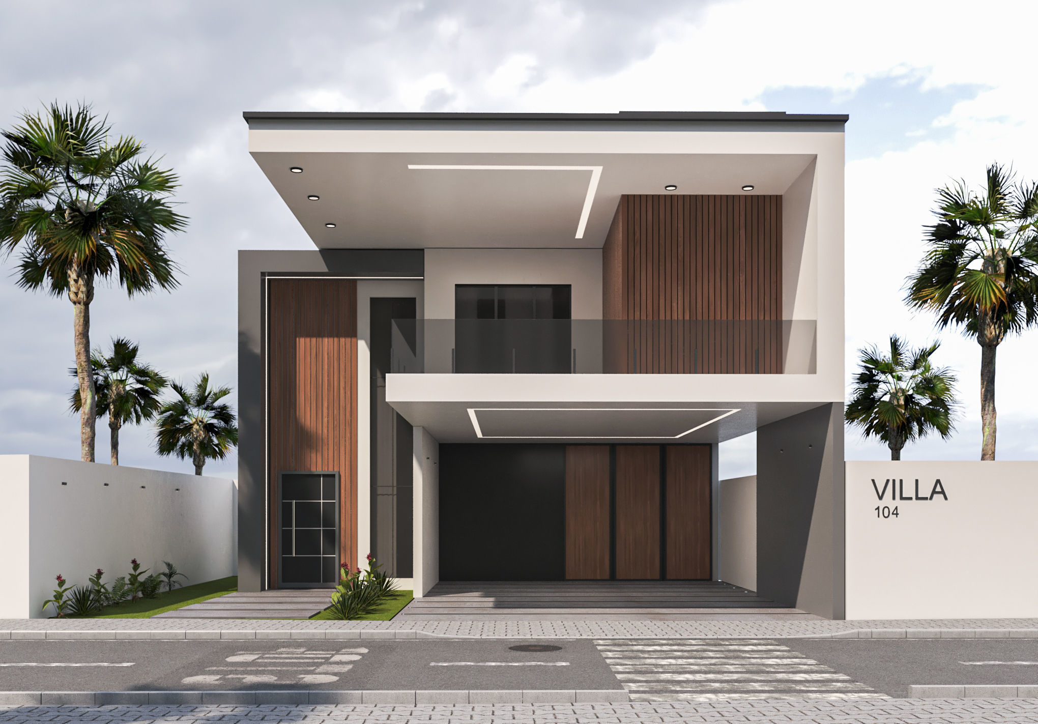 Villa house design - duplex    4 MODELS 3D Model Collection_48