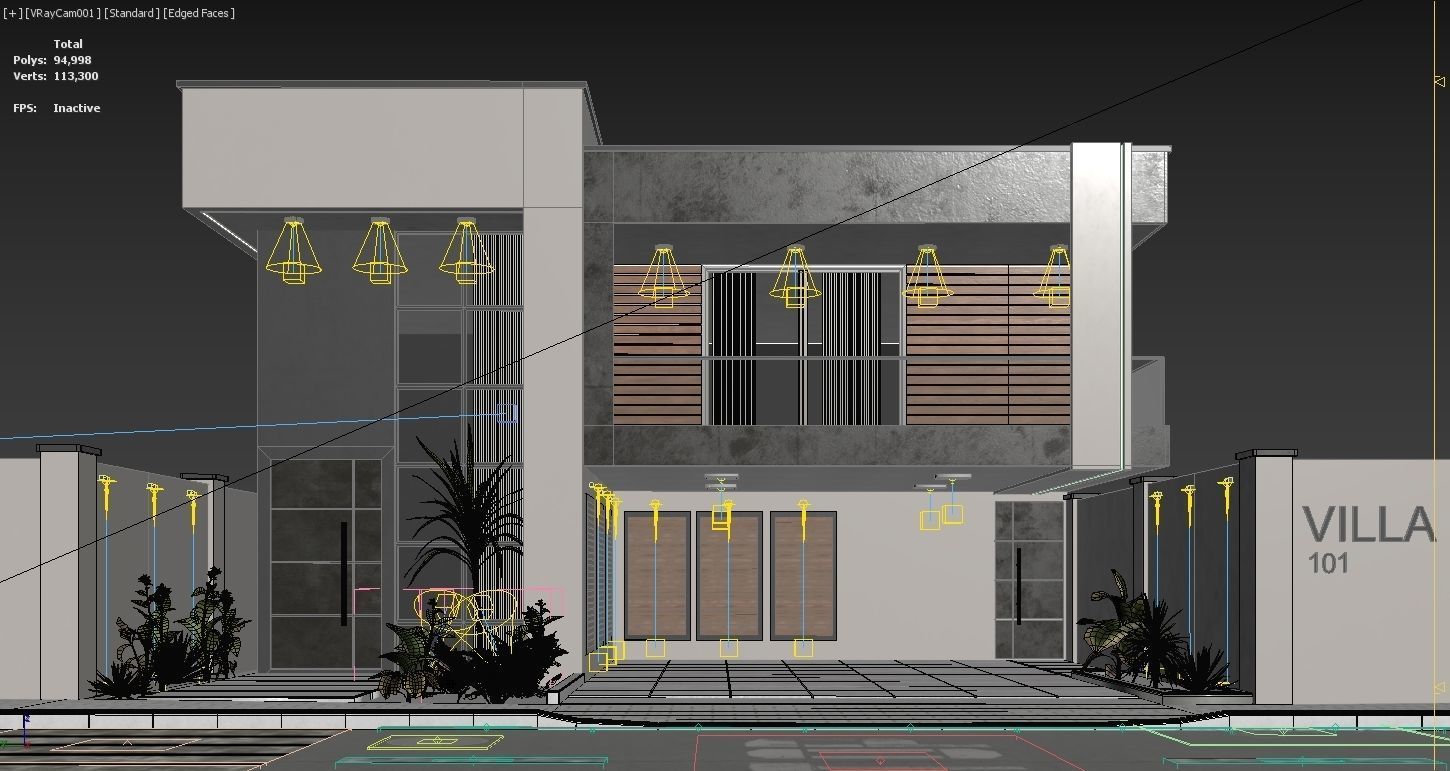 Villa house design - duplex    4 MODELS 3D Model Collection_5