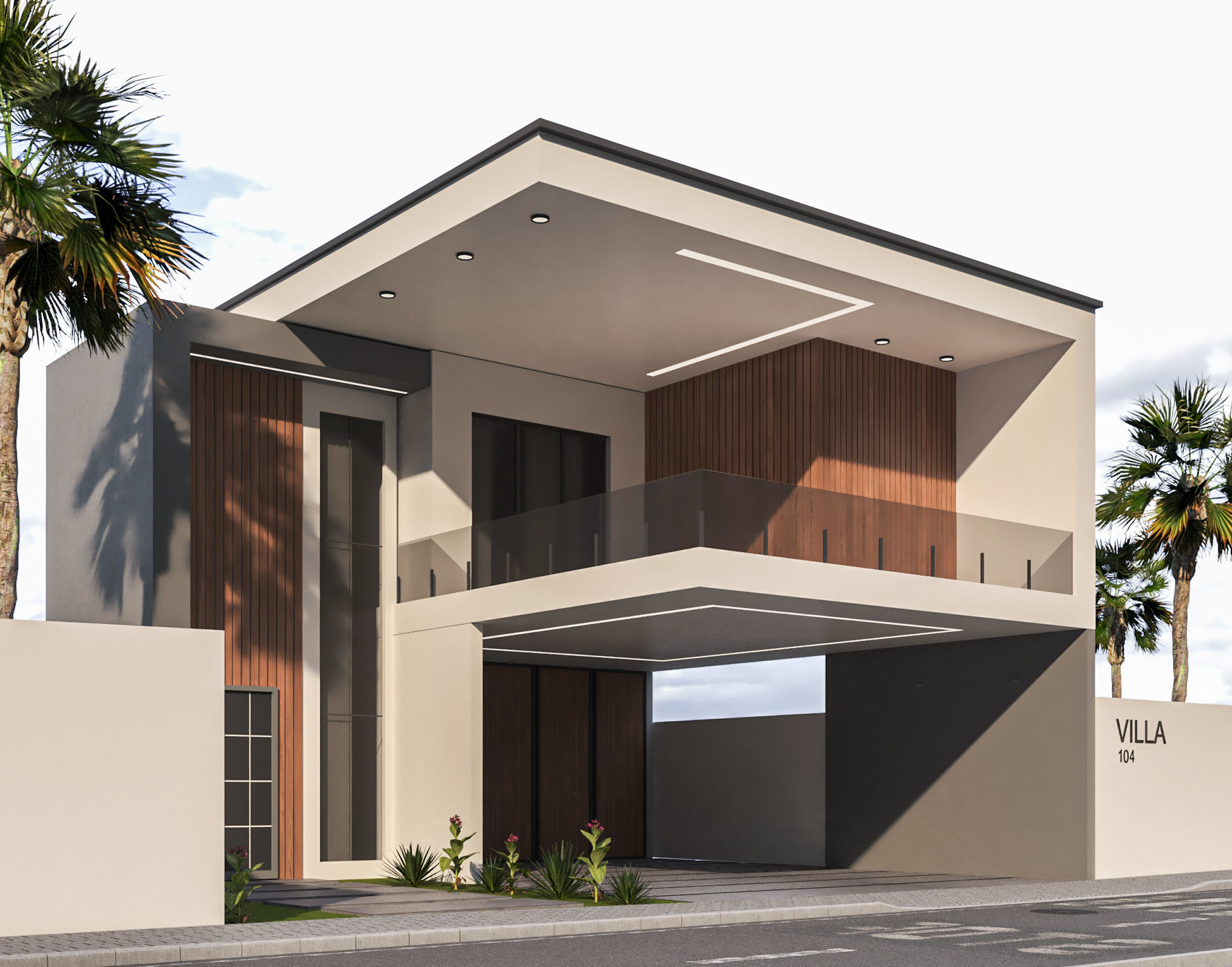 Villa house design - duplex    4 MODELS 3D Model Collection_45