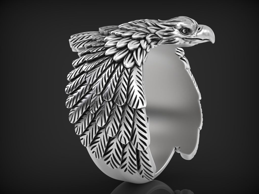 Eagle Ring  3D print model_1