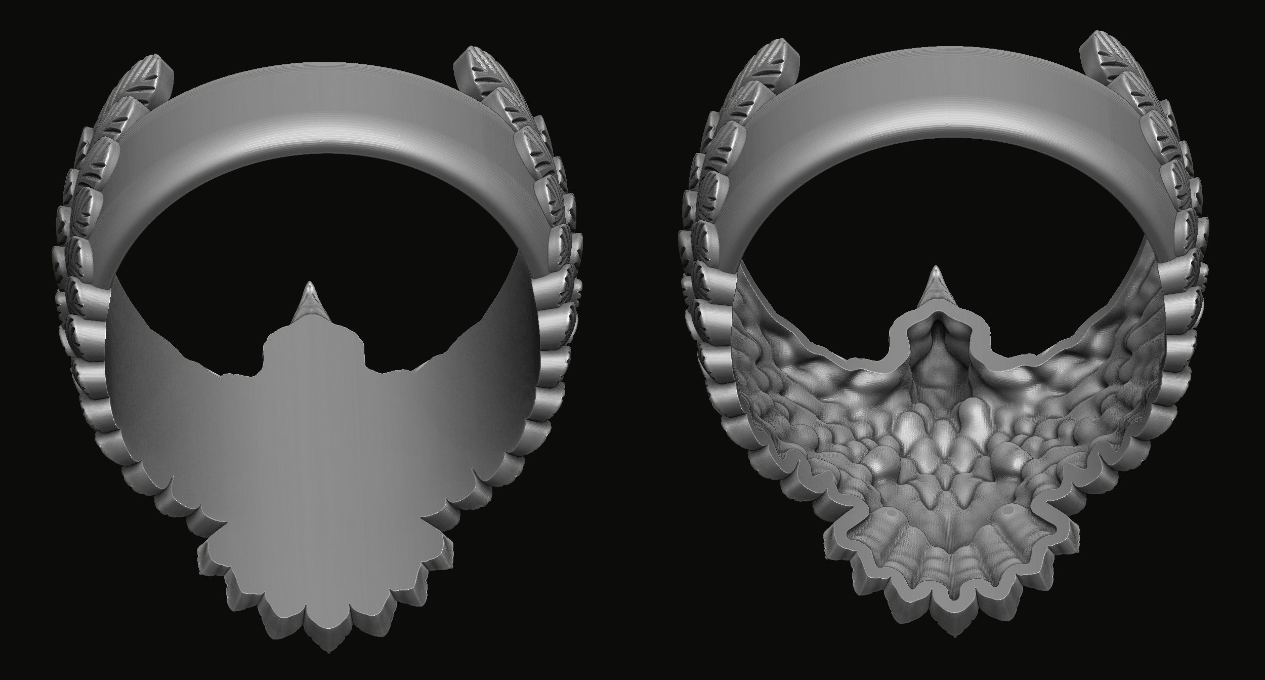 Eagle Ring  3D print model_7