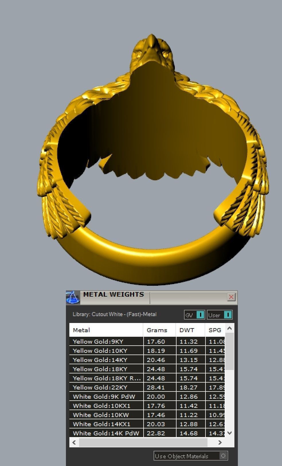Eagle Ring  3D print model_12