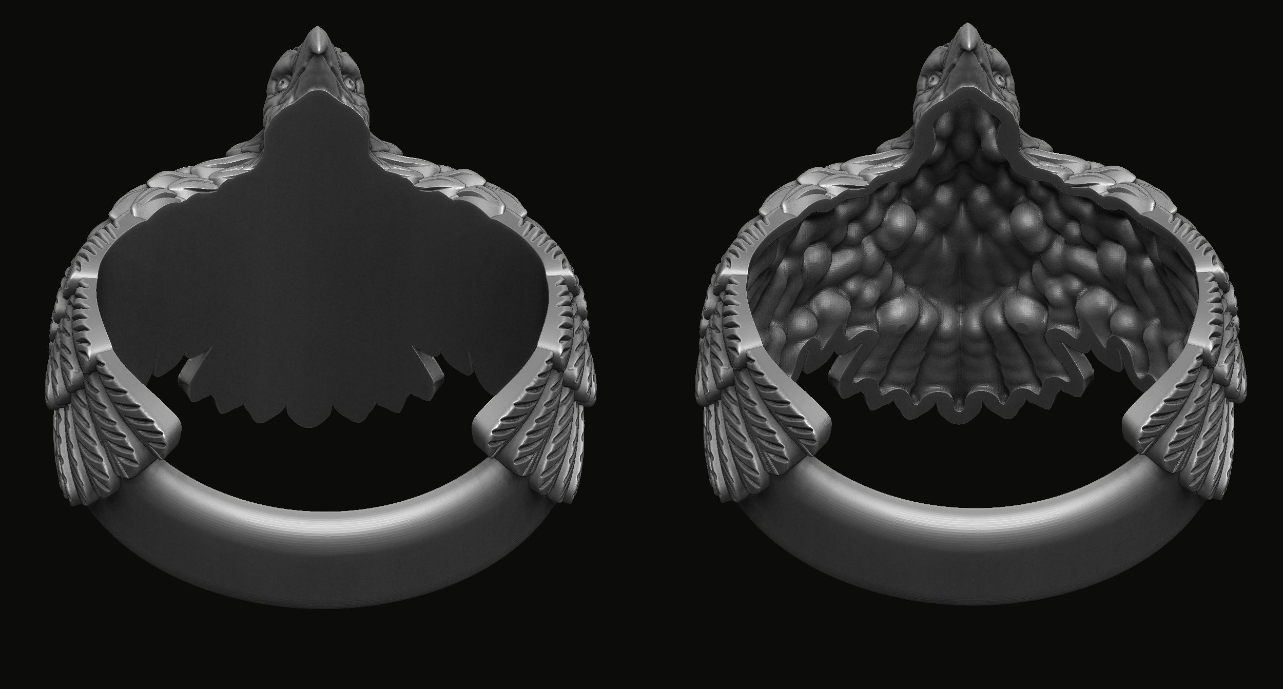Eagle Ring  3D print model_8