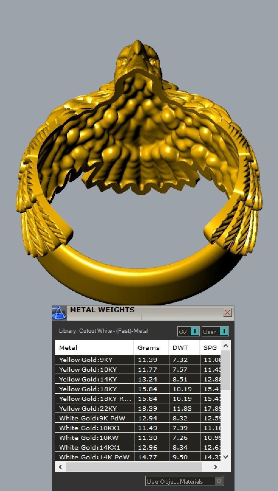 Eagle Ring  3D print model_13