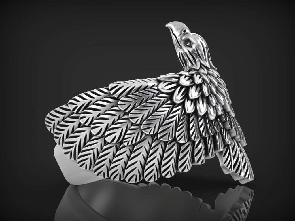 Eagle Ring  3D print model_15