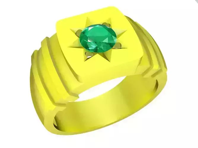 A5078 Korean Style Businessman Ring 3D Model 3D print model