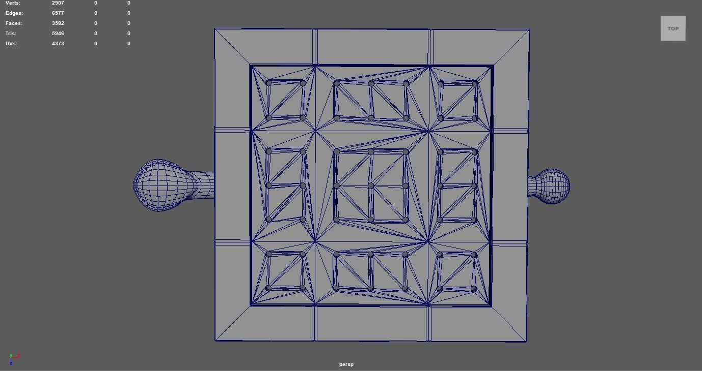 Hnefatafl - Gameready Viking Boardgame models - Holed version Low-poly 3D model_8