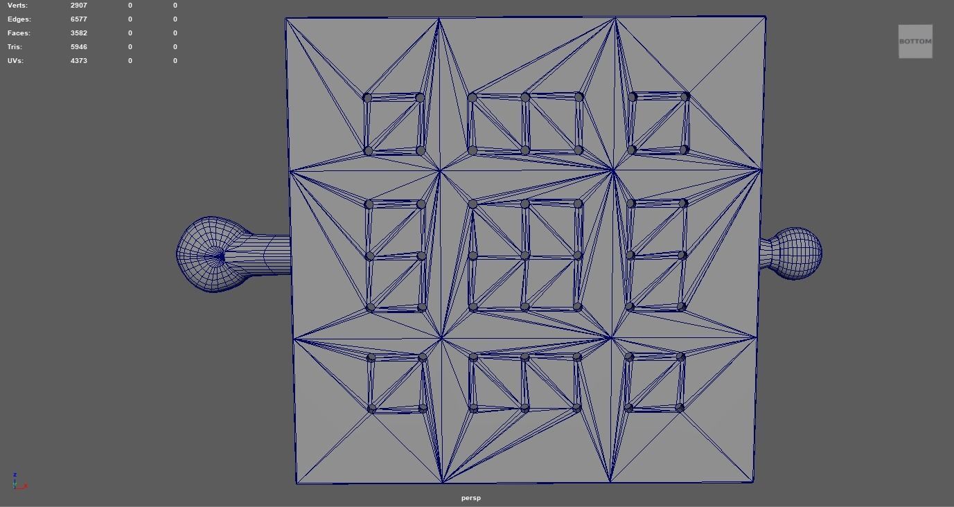 Hnefatafl - Gameready Viking Boardgame models - Holed version Low-poly 3D model_9