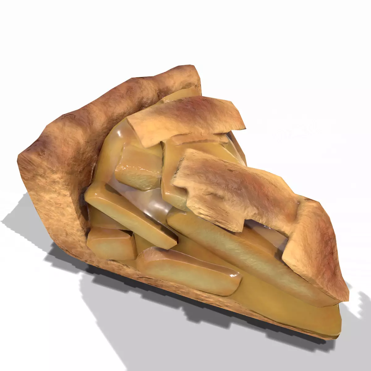 ApplePie Piece Low-poly 3D model_0