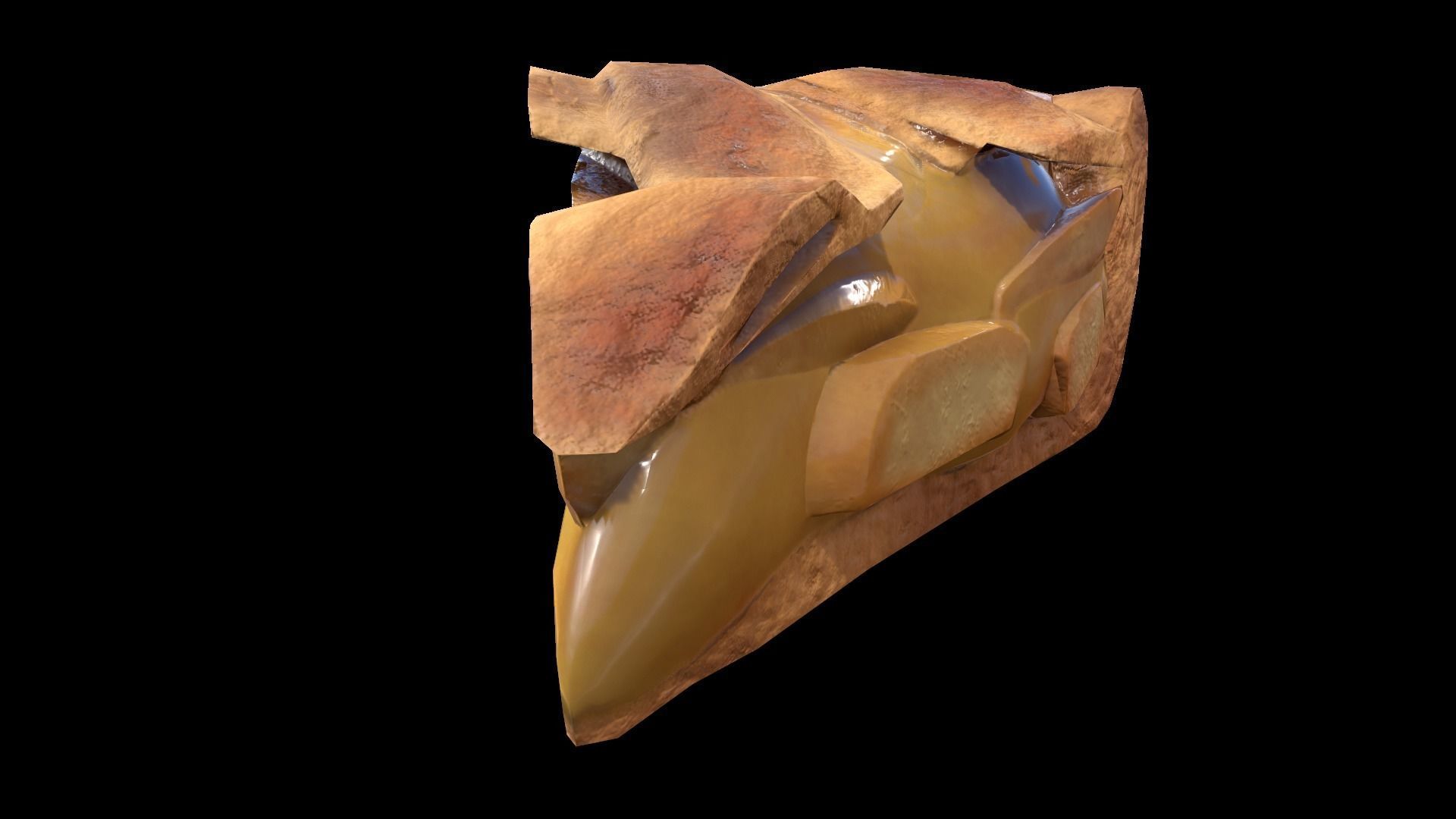 ApplePie Piece Low-poly 3D model_2