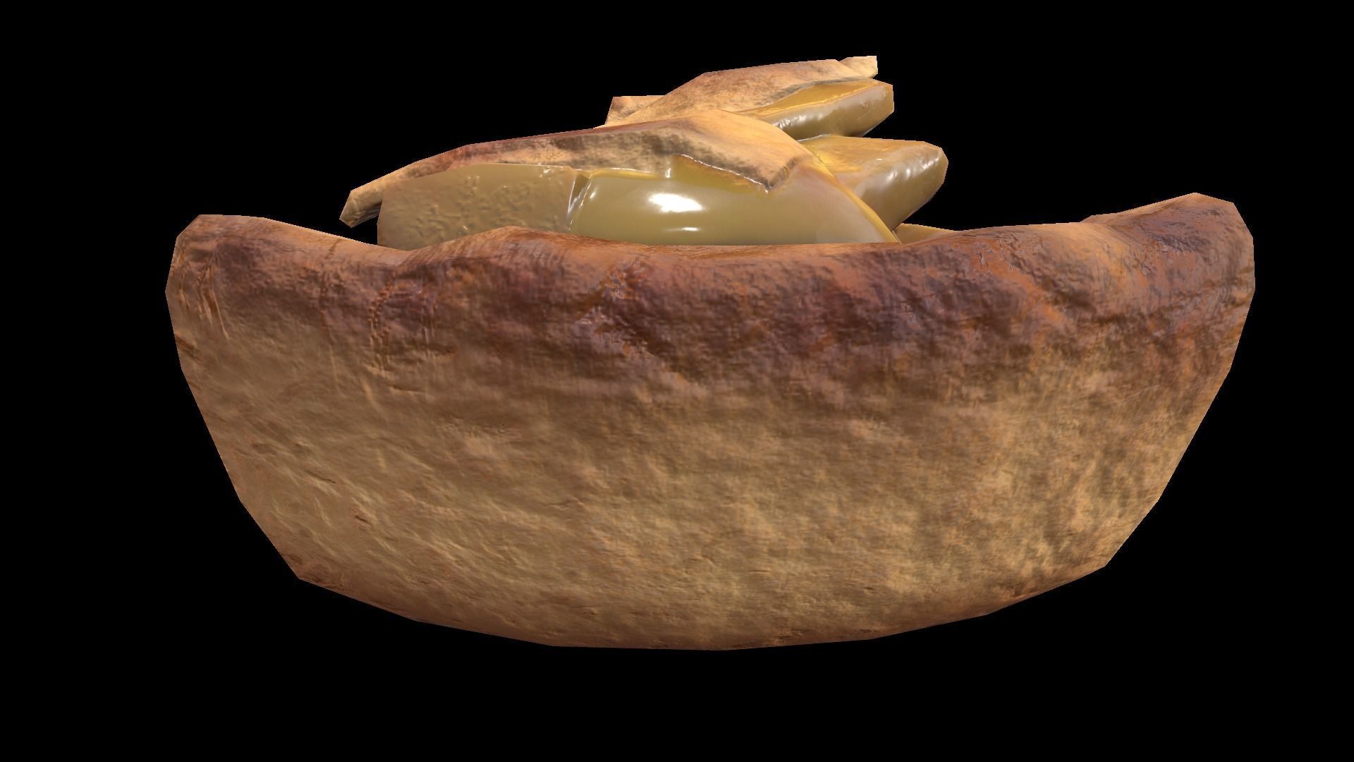 ApplePie Piece Low-poly 3D model_10