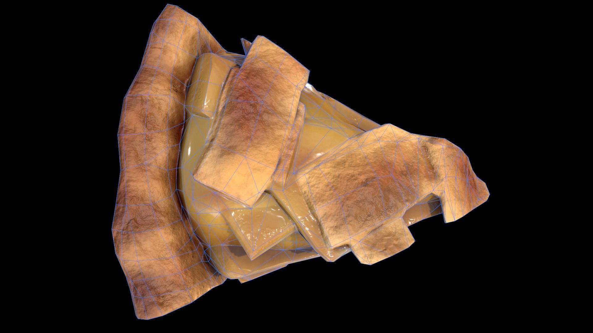 ApplePie Piece Low-poly 3D model_7