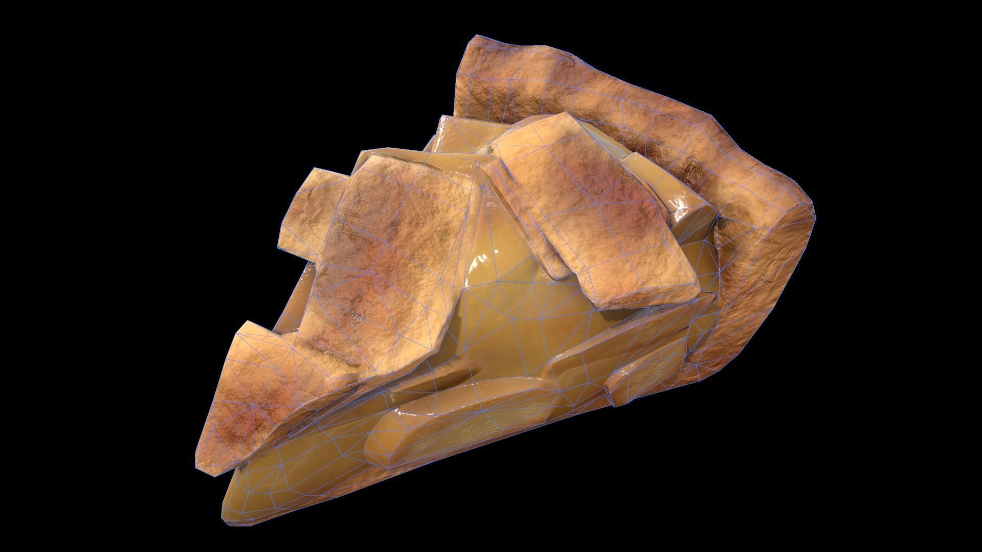 ApplePie Piece Low-poly 3D model_9