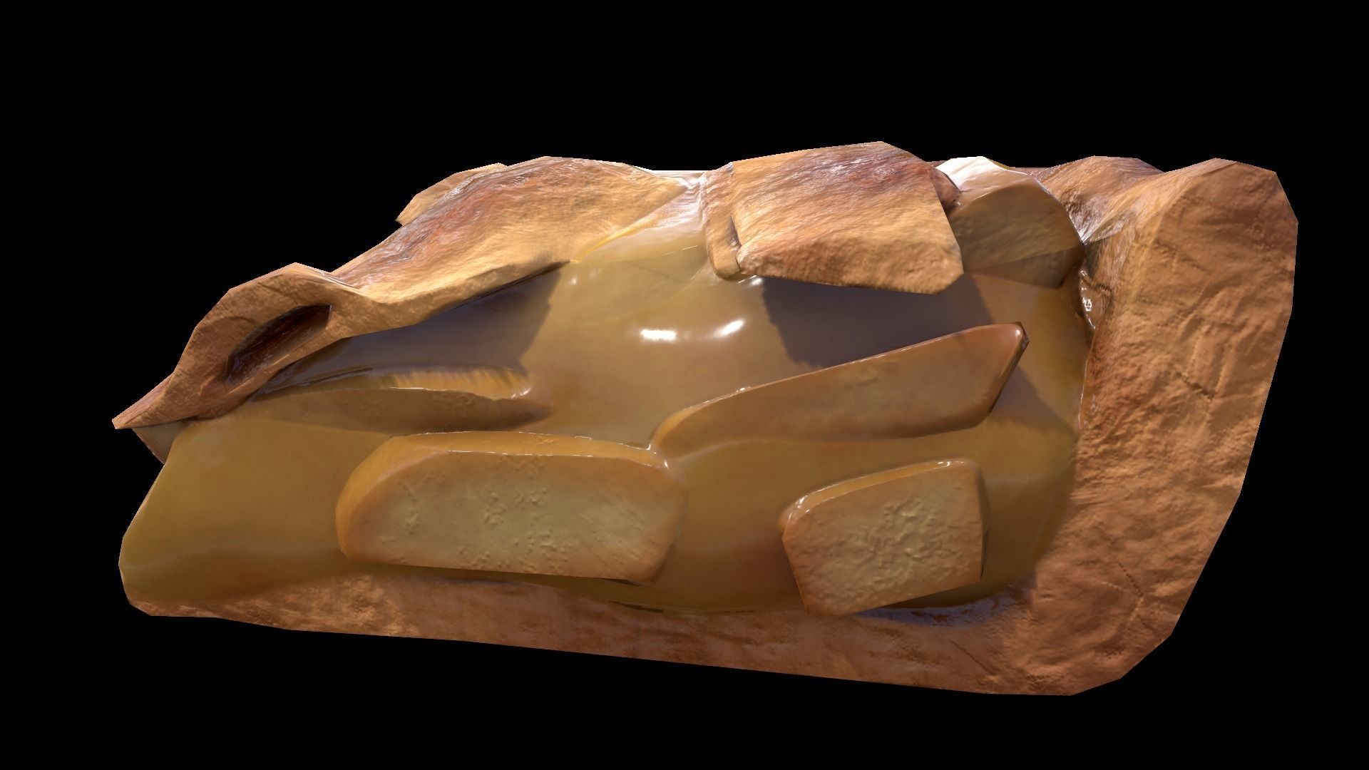 ApplePie Piece Low-poly 3D model_3