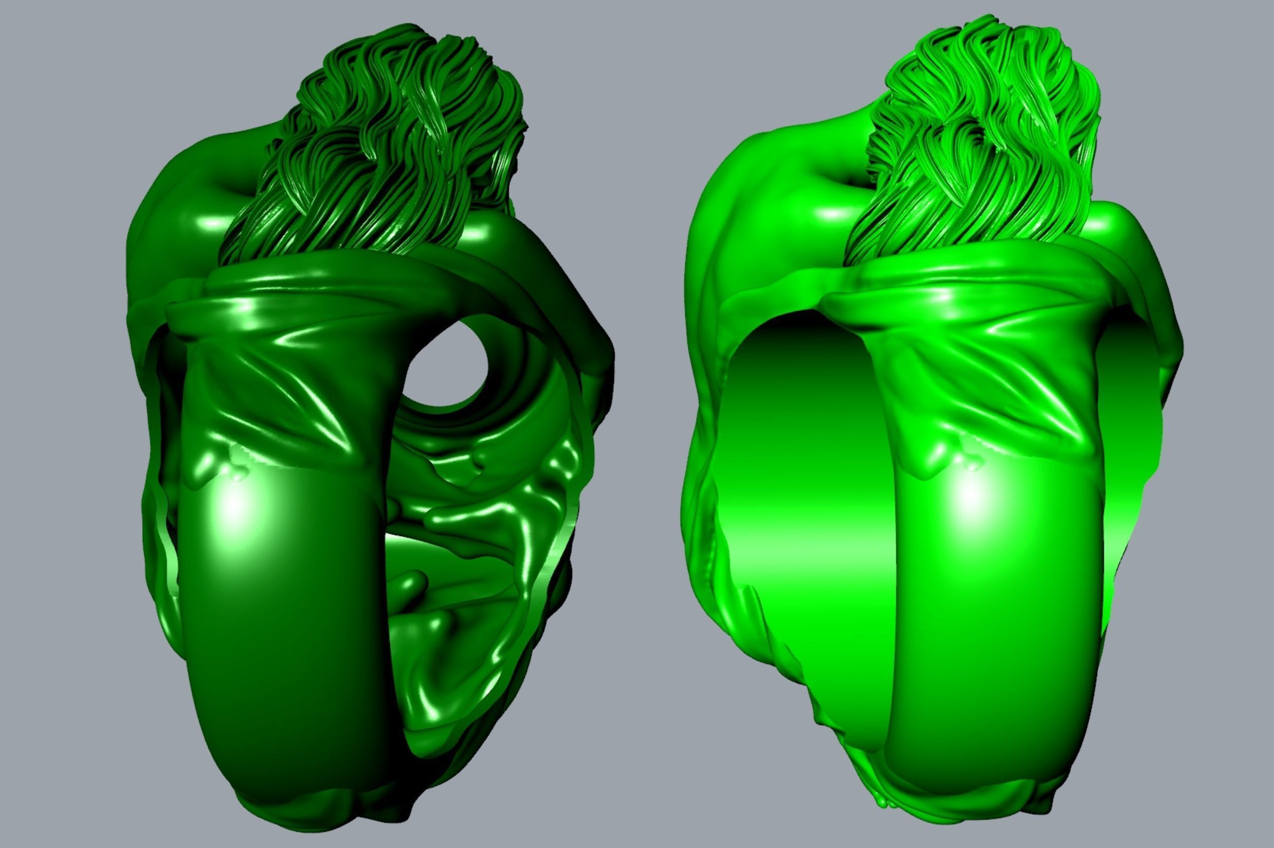 Sexy Girl Ring 3D print model_7