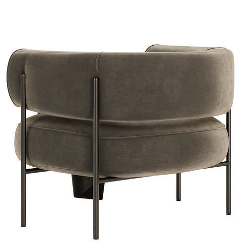 blanc arm chair 3D model 6