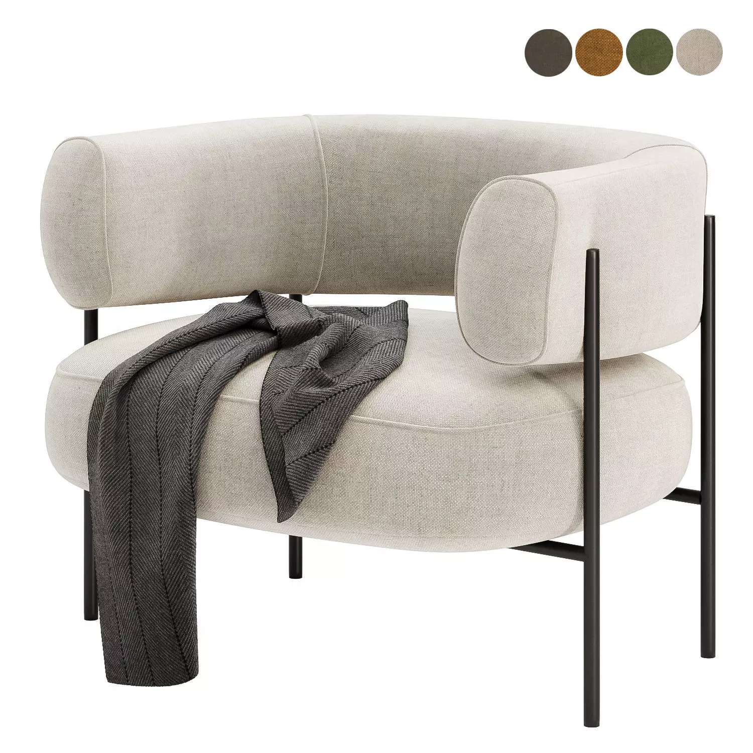 blanc arm chair 3D model
